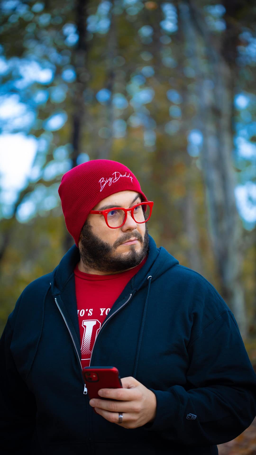 Big Daddy Knit Skull Cap (Cardinal Red 
