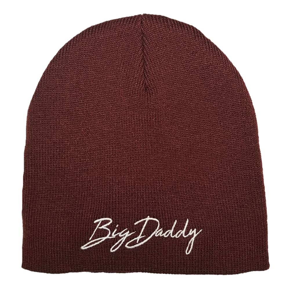 maroon skull cap