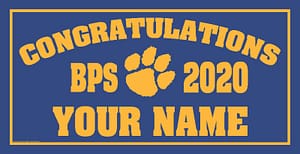 Project Graduation 2020 Brookside Place Elementary School Lawn Sign