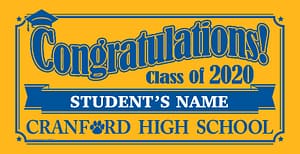 Project Graduation 2020 Cranford High School Lawn Sign