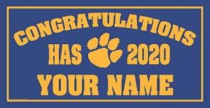 Project Graduation 2020 Hillside Ave Elementary School Lawn Sign