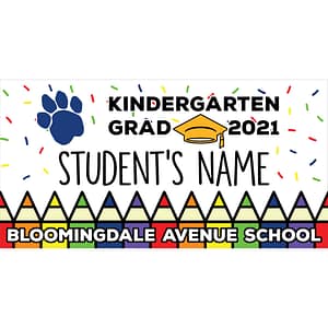 Bloomingdale Ave Kindergarten Graduate Lawn Sign