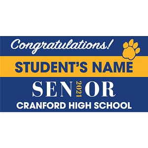 Cranford High School Graduate Lawn Sign