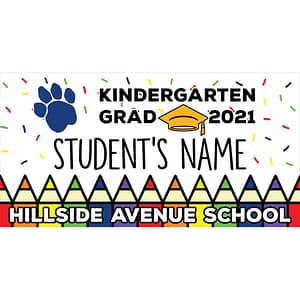 Hillside Ave Kindergarten Graduate Lawn Sign
