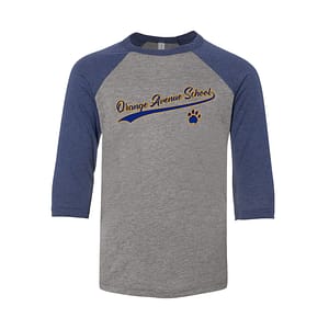 Orange Ave. School Raglan Baseball Tee