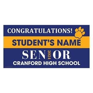 Cranford High School Graduate Lawn Sign