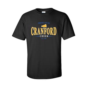 Cranford PAL Cheer Short Sleeve Tee – Black