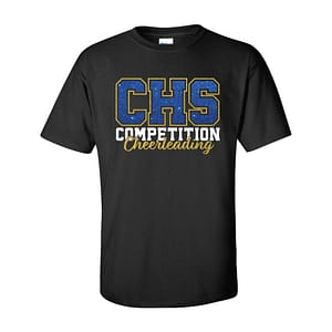 CHS Comp Cheer Glitter Print Short Sleeve Tee