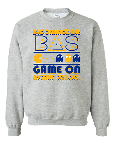 1_Pac_Man_Game_Heather_Gray_Crew 1_Pac_Man_Game_Heather_Gray_Crew