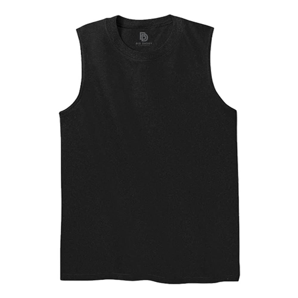 Big Daddy Sleeveless Tee in Black.