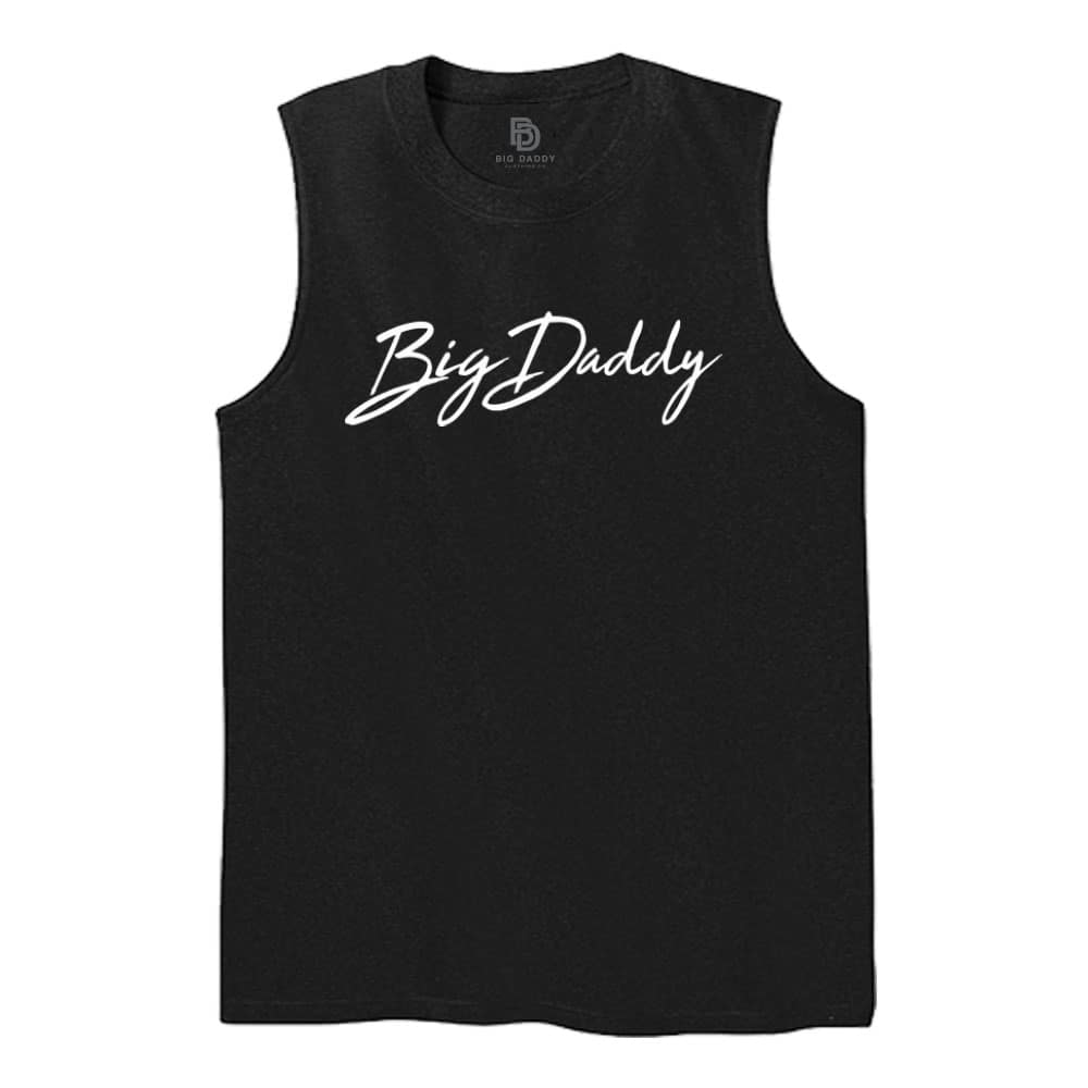 Big Daddy Signature Sleeveless Tee in Black