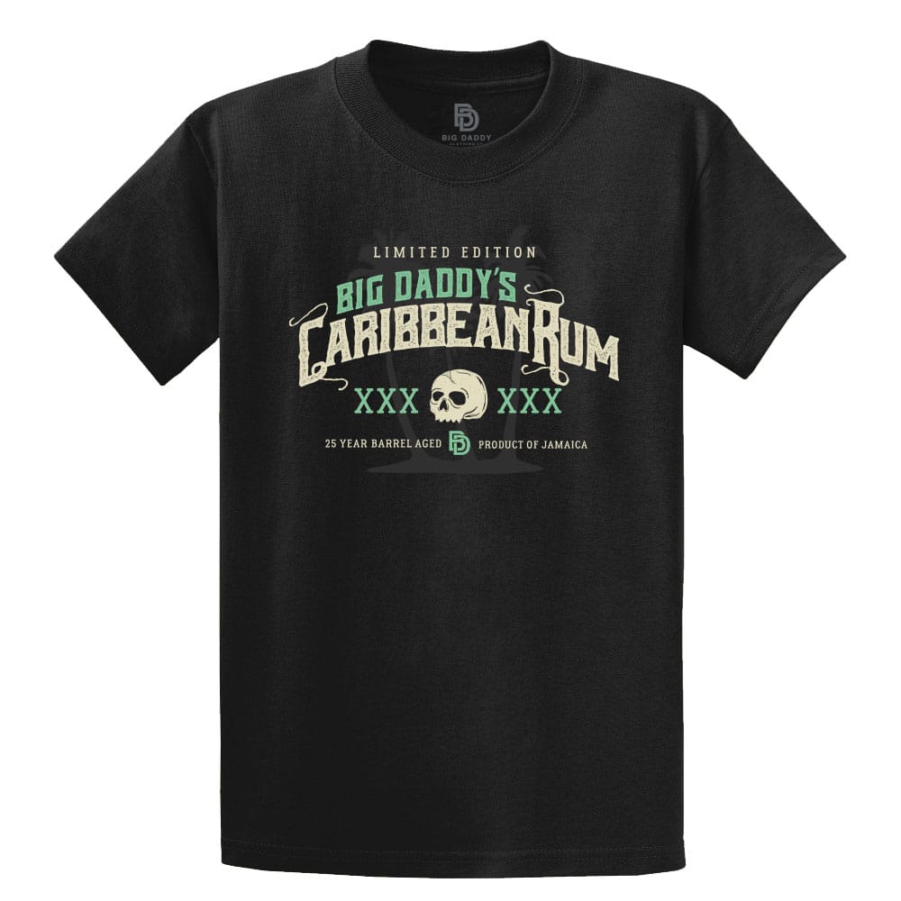 Big Daddy's Caribbean Rum Tee in Black