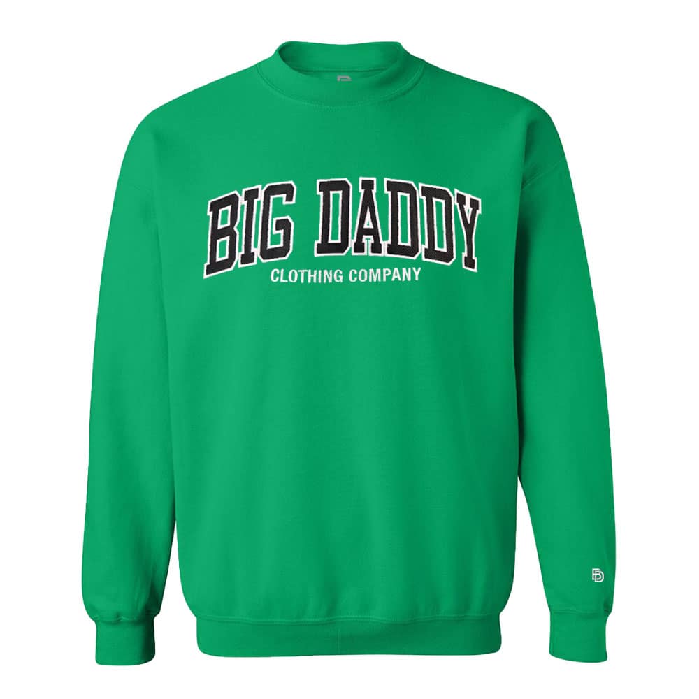 The Big Daddy Arch Applique Crewneck Sweatshirt in Kelly Green