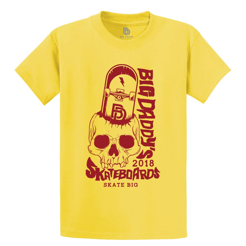 Big Daddy's Skateboards Tee in Yellow