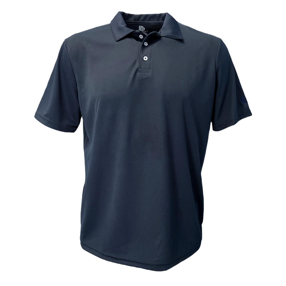 Big Daddy Basics Polo in Light Navy. 100% Moisture Wicking Polyester with Micro Pique Texture.