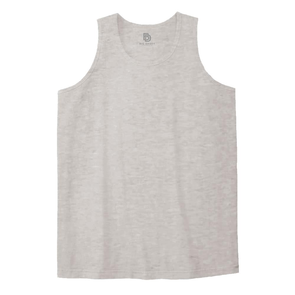 Big Daddy Steelworks Tanks in White Grey. Sizes 2XL to 10XL and 2XLT to 5XLT