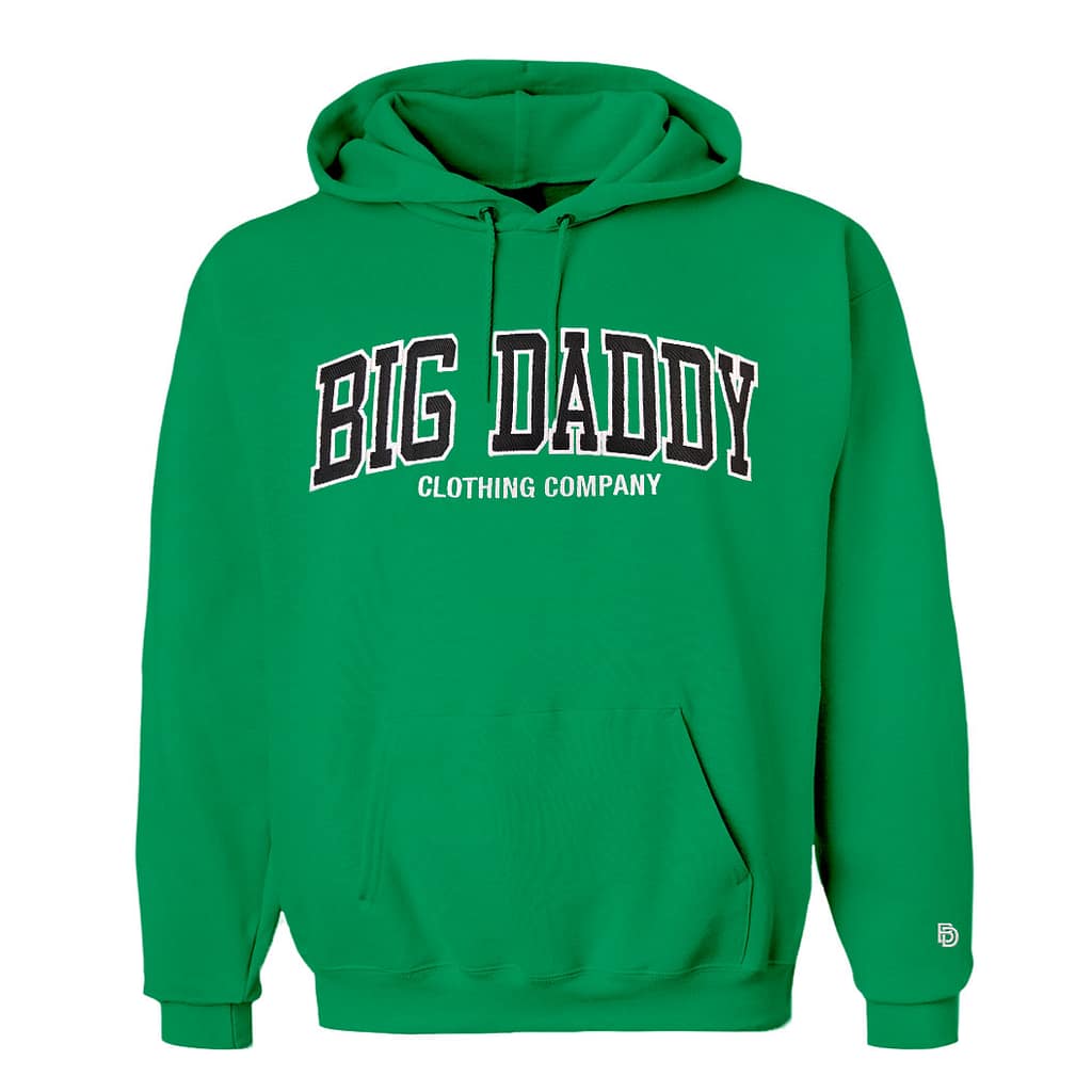 BD01160117_BigDaddyArchAppliqueHoodie-KellyGreen | Big Daddy Clothing Co. The Big Daddy Arch Applique Hoodie in Kelly Green
