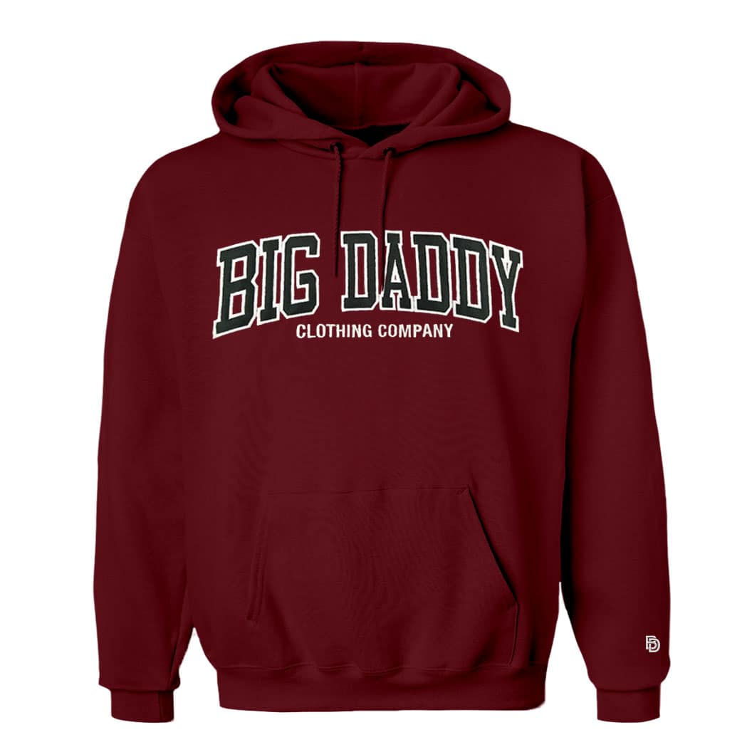 Big Daddy Arch Applique Hoodie (Maroon)