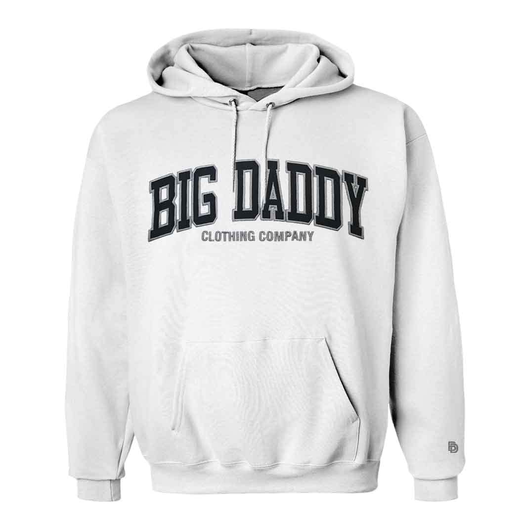 Big Daddy Arch Applique Hoodie in White