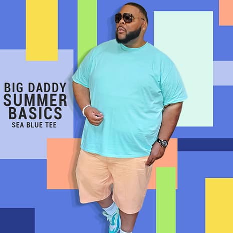 Big Daddy Basics Sea Blue Tee Big Daddy Basics Sea Blue Tee