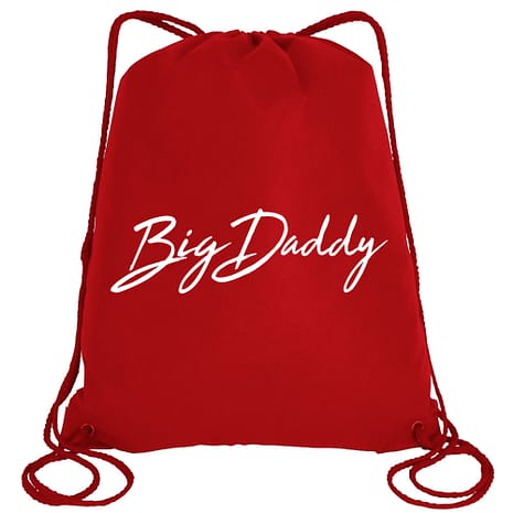 BD00850082-Signature-Red-DrawString-Bag Big Daddy Signature Drawstring Bag (Red)