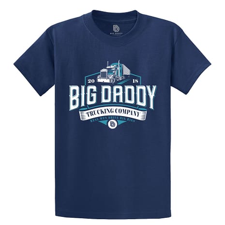Big Daddy Trucking Tee in Navy