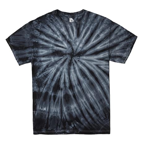 BD00250097_Tie-Dye_Black Spiral Tie Dye Heather Black Tee