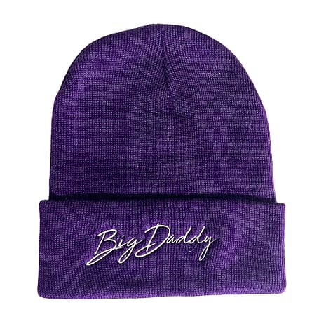 Big Daddy Signature Purple Knit Beanie with Cuff
