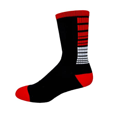 Big Daddy Stripes Socks in black/white/red2 Big Daddy Stripes Socks in black/white/red