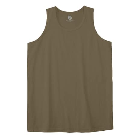 BD01350176-Big-Daddy-Basics-Tank-Military-Tan Big Daddy Basic Tank in Military Tan. Sizes 2XL to 10XL and 2XLT to 5XLT