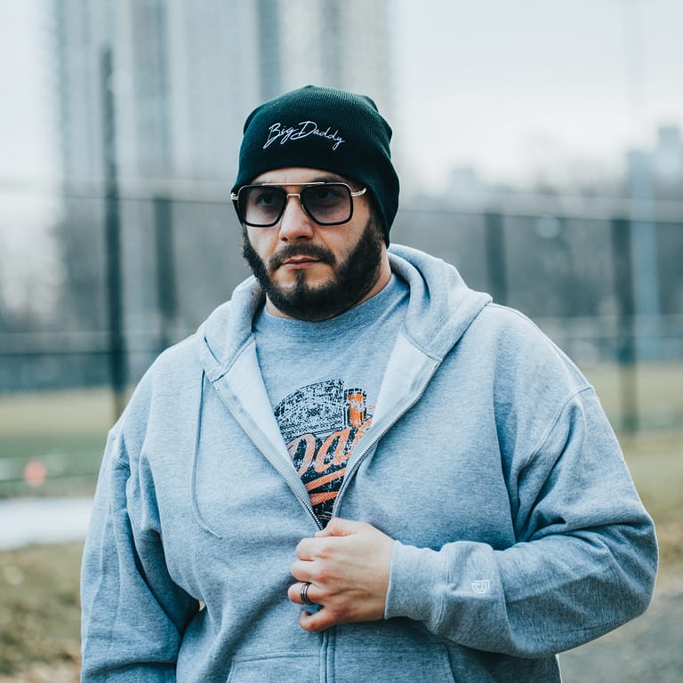 Big Daddy Zip Hoodie and Skull Cap