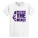 Big Daddy Release the Beast Tee in printed in Purple in a White Tee