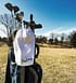Big Daddy Signature Golf Microfiber Towel in White with Golf Bag Picture
