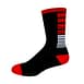 Big Daddy Stripes Socks in black/white/red