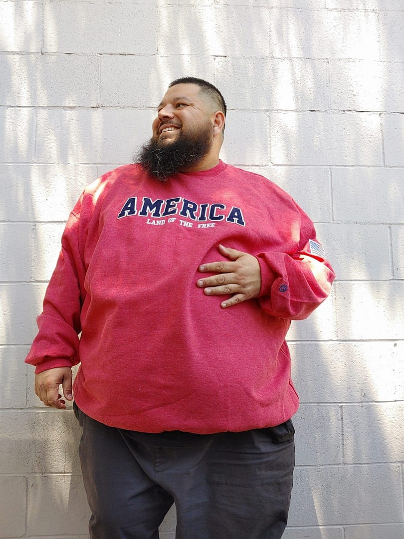 Big Daddy America Applique Crewneck (Heather Red)