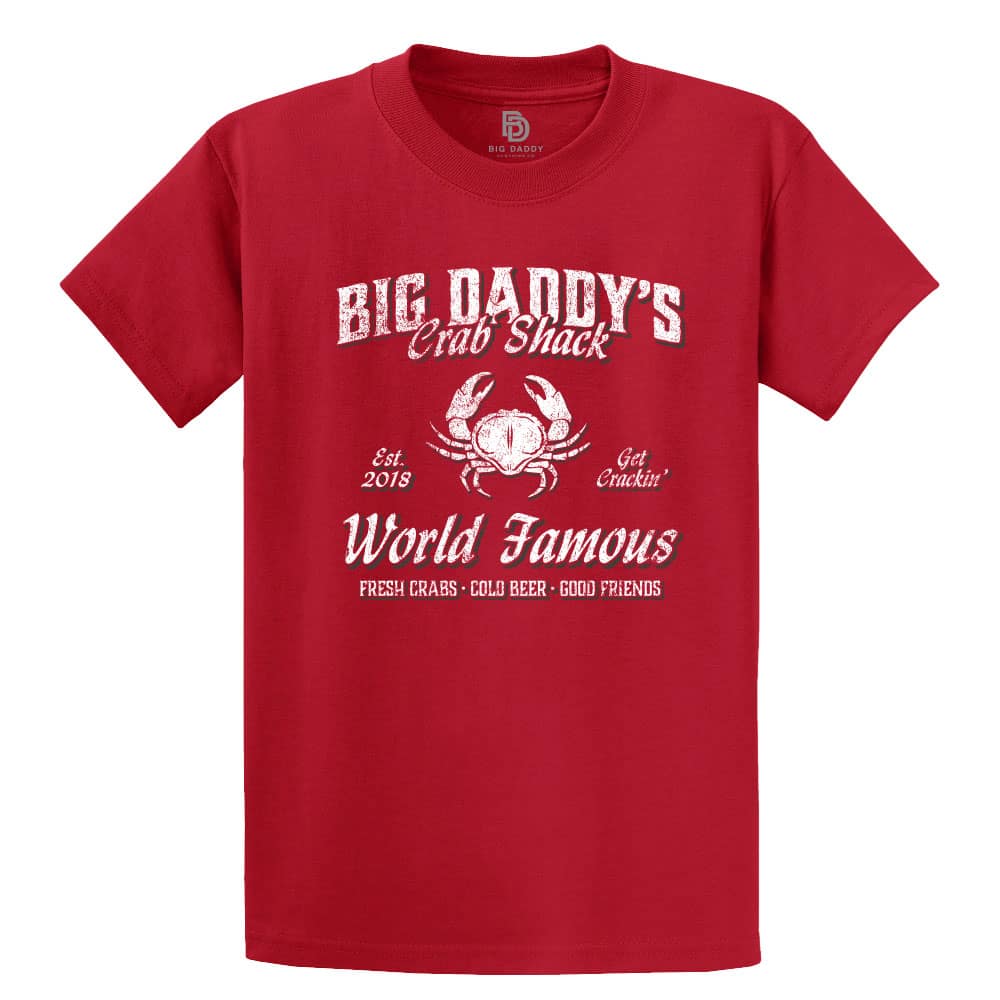 Big Daddy’s Crab Shack Short Sleeve Tee (Red) Big Daddy Clothing Co.