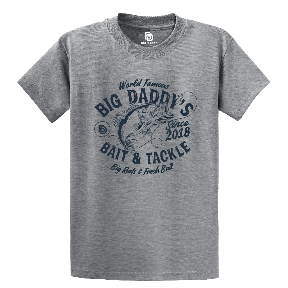Big Daddy’s Bait & Tackle Short Sleeve Tee (Athletic Heather) | Big Daddy  Clothing Co.