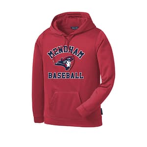 Mendham Baseball Wicking Hoodie – Red