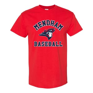 Mendham Baseball Short Sleeve Tee – Red