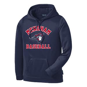 Mendham Baseball Wicking Hoodie – Navy