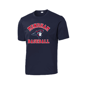 Mendham Baseball Wicking Short Sleeve Tee – Navy