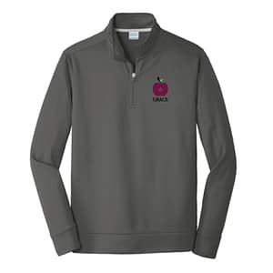 GRACE Embroidered Wicking 1/4 Zip Pullover
