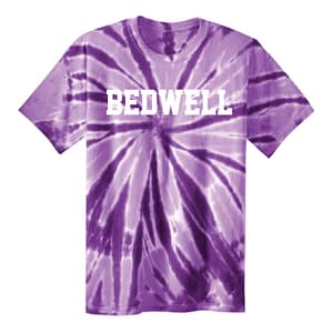 Bedwell Elementary Purple Swirl Tie Dye Tee