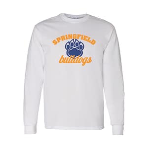 Springfield Bulldogs Long Sleeve Tee – White