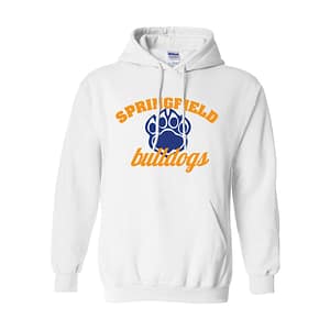 Springfield Bulldogs Pullover Hoodie – White