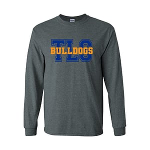TLS Bulldogs Long Sleeve Tee – Dark Heather