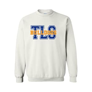 TLS Bulldogs Crewneck Sweatshirt – White