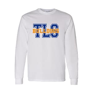 TLS Bulldogs Long Sleeve Tee – White