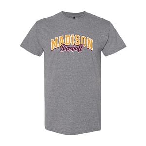 Madison Baseball Short Sleeve Tee – Graphite