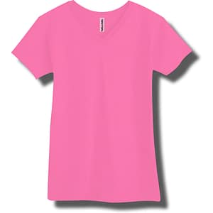 Neon Pink V-Neck T-Shirt